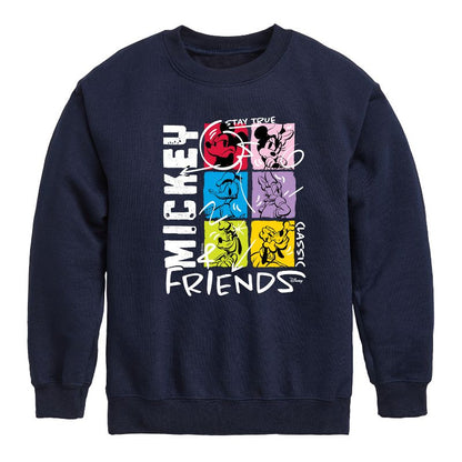 Boys' - Disney - Streetwear Shot Graphic Long Sleeve Fleece Sweatshirt