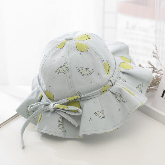 MyKids-USA Baby Girl Floral Print Adjustable Design Sunshade Bucket Hats