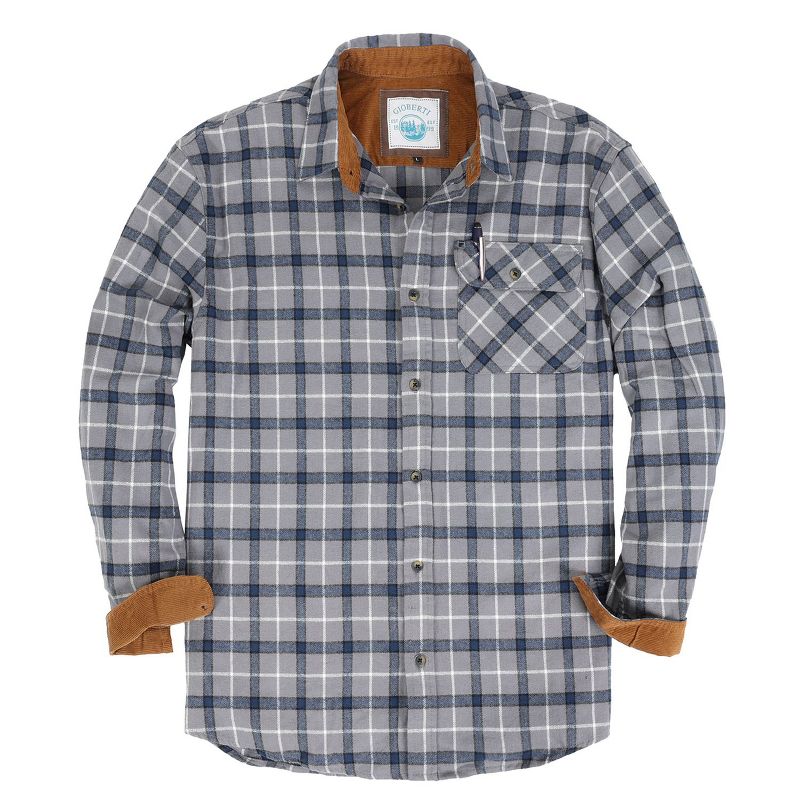 Gioberti Boy's Single Pocket Flannel Shirt with Corduroy Contrast (Part 2)
