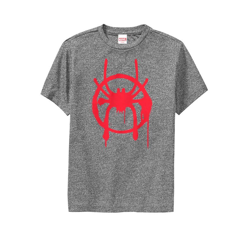 Boy's Marvel Spider-Man: Into the Spider-Verse Symbol Performance Performance Tee