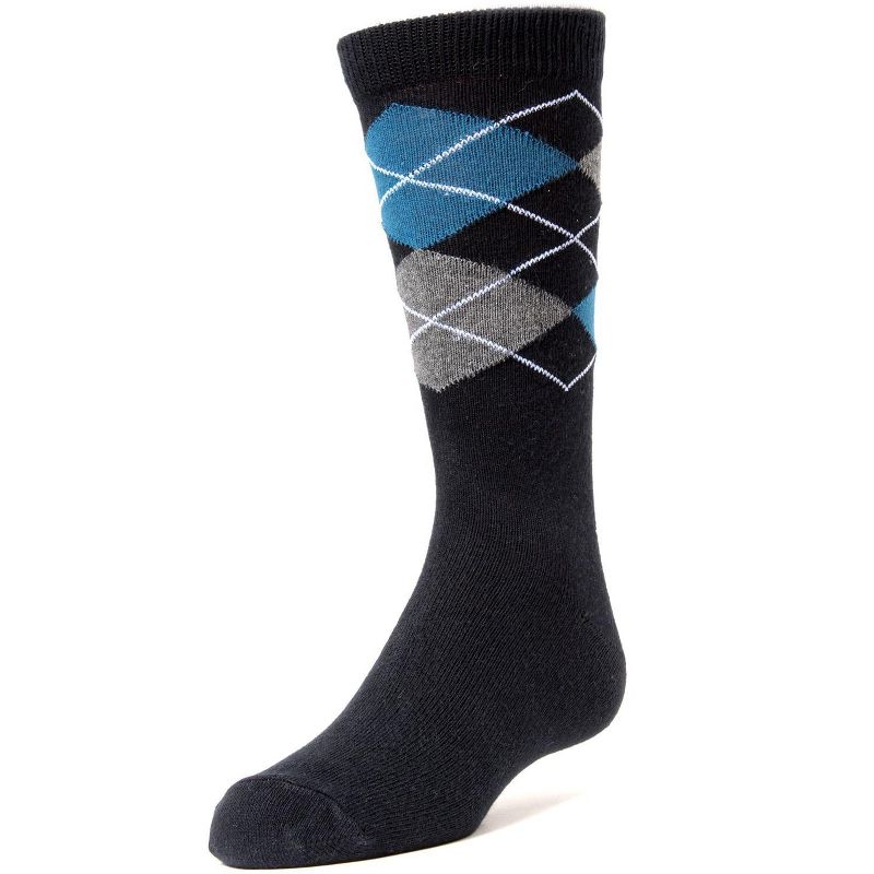 Memoi Prim and Preppy Boys Cotton Blend Argyle Socks