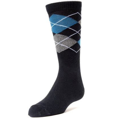 Memoi Prim and Preppy Boys Cotton Blend Argyle Socks