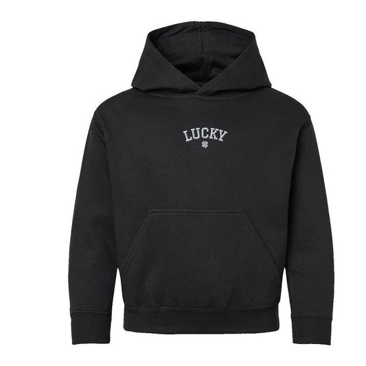 The Juniper Shop Embroidered Lucky Clover Youth Graphic Hoodie