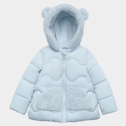 Rokka&Rolla Toddler Baby Girls' Mini Fur Lined Puffer Coat Kids Jacket