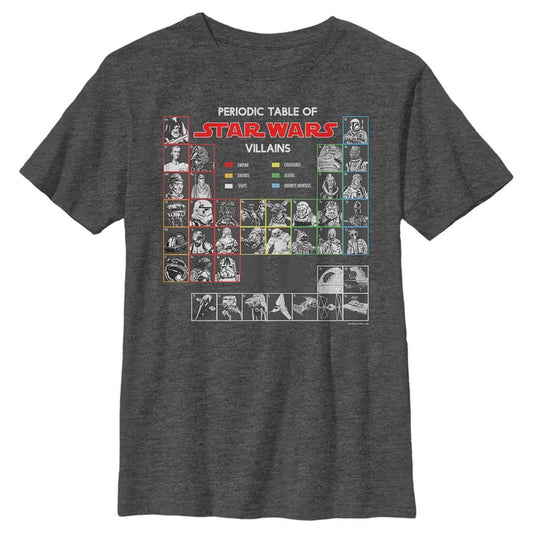 Boy's Star Wars: A New Hope Villain Periodic Table of Elements T-Shirt