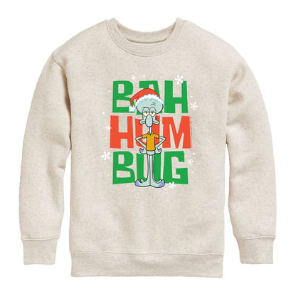 Boys' - SpongeBob SquarePants - Squidward Bah Humbug Graphic Long Sleeve Fleece Sweatshirt