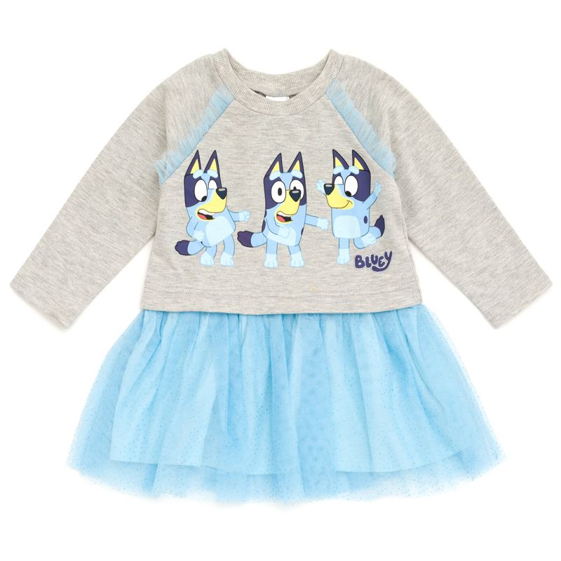 Bluey Girls French Terry Dress Little Kid to Big