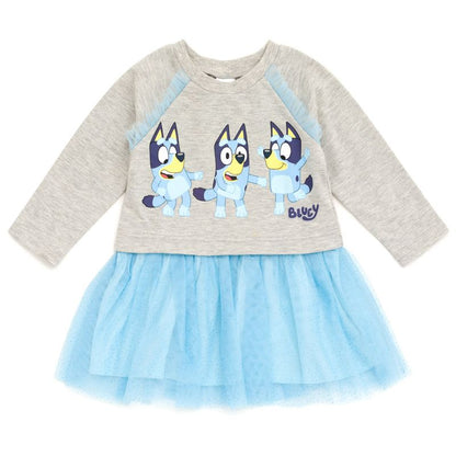 Bluey Girls French Terry Dress Little Kid to Big