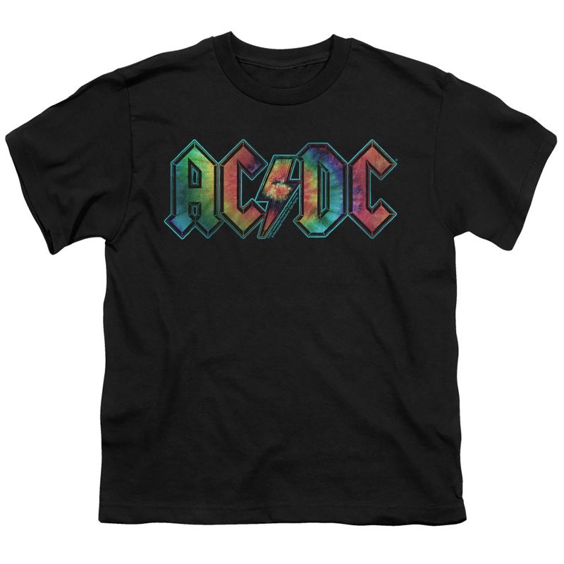 تي شيرت ACDC للأولاد بشعار صبغ التعادل