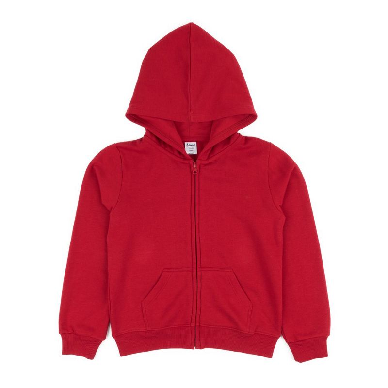 Leveret Kids Zipper Classic Solid Color Sweat Hoodie