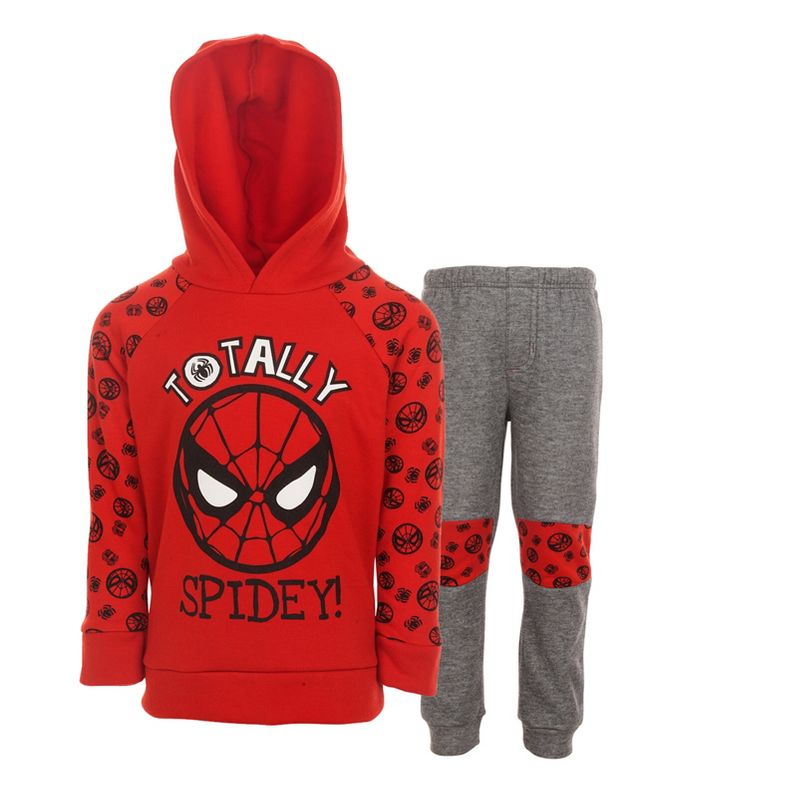 طقم ملابس من Marvel Fleece Raglan Pullover Hoodie وسروال رياضي