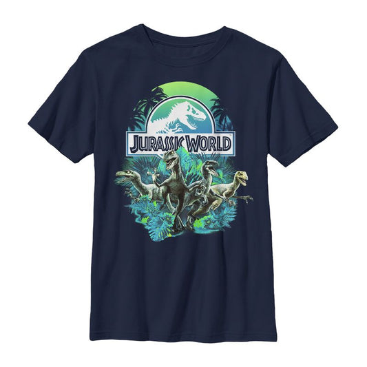 Boy's Jurassic World Dinosaur Nature Scene T-Shirt