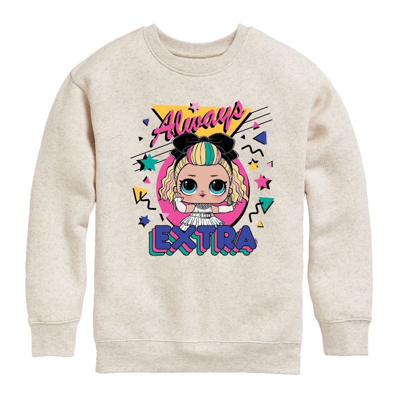 Boys' - LOL Surprise! - Always Extra Graphic Long Sleeve Fleece Sweatshirt