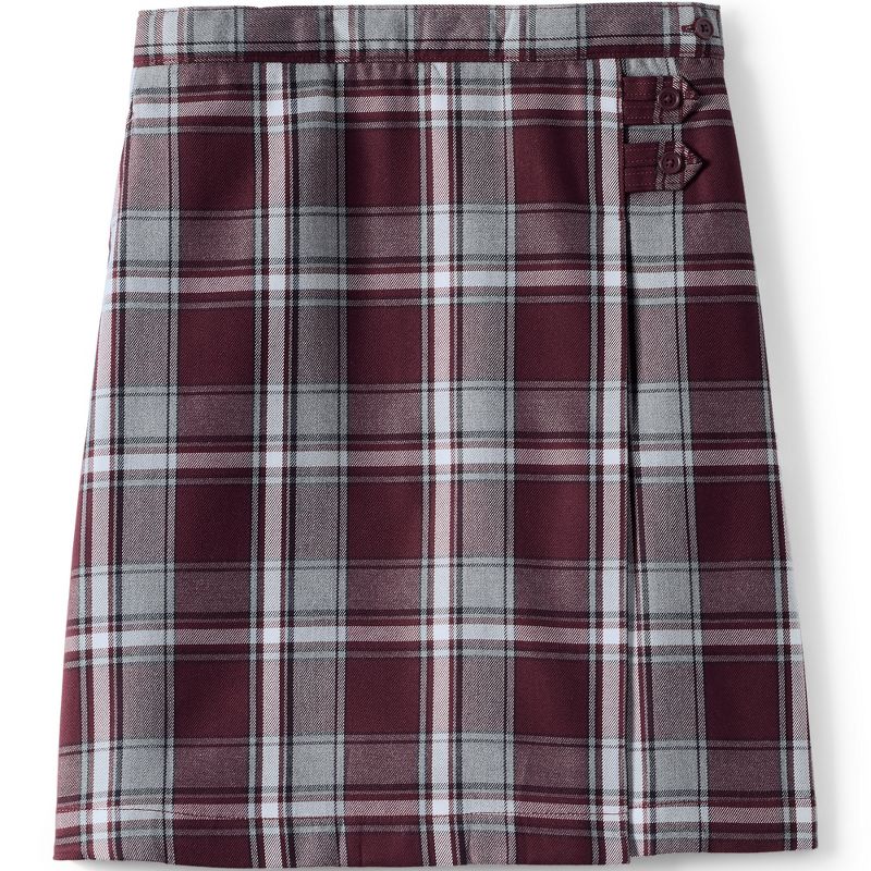 Lands' End School Uniform Kids Plaid A-line Skirt Below the Knee