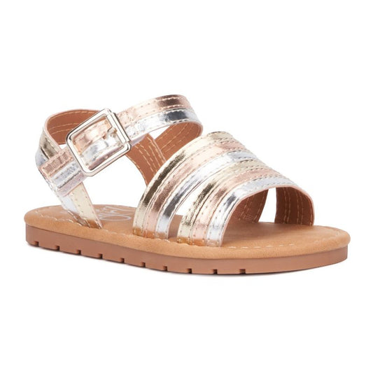 Olivia Miller Girl's Rainbow Daze Toddler Slide Sandals