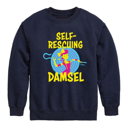 Boys' - Disney - Self Rescuing Damsel Graphic Long Sleeve Fleece Sweatshirt