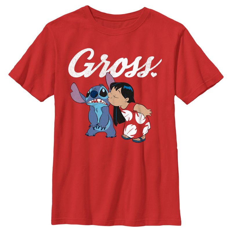 Boy's Lilo & Stitch Gross Kiss T-Shirt