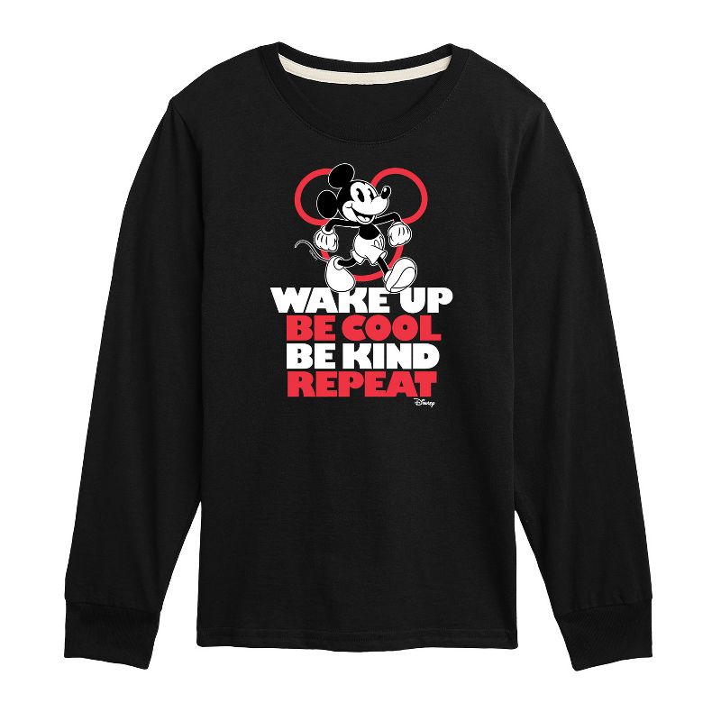 Boys' - Disney - Wake Up, Be Cool, Be Kind, Repeat Long Sleeve Graphic T-Shirt