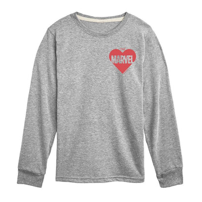 Boys' - Marvel - Heart Valentine Long Sleeve Graphic T-Shirt