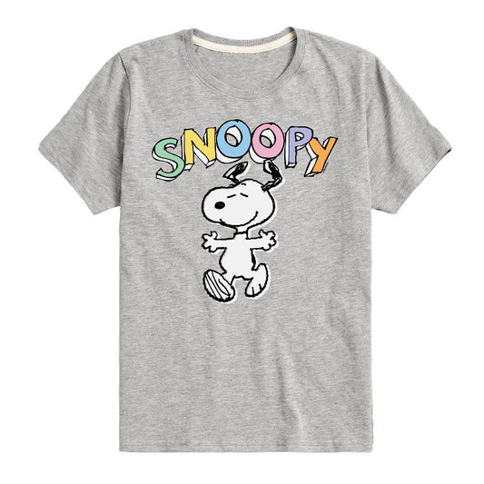 تي شيرت جرافيكي بأكمام قصيرة للأولاد - بينتس - سنوبي سكيتش