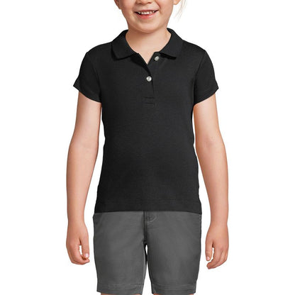 Lands' End School Uniform Kids Short Sleeve Feminine Fit Interlock Polo Shirt