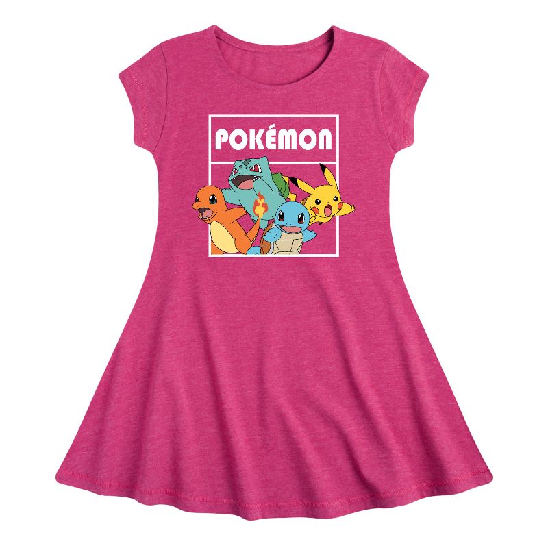 Girls' - Pokémon - Team Pokémon Fit & Flair Cap Sleeve Dress