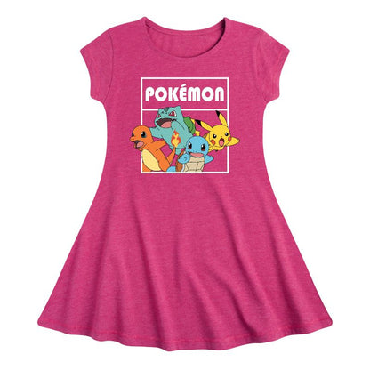 Girls' - Pokémon - Team Pokémon Fit & Flair Cap Sleeve Dress