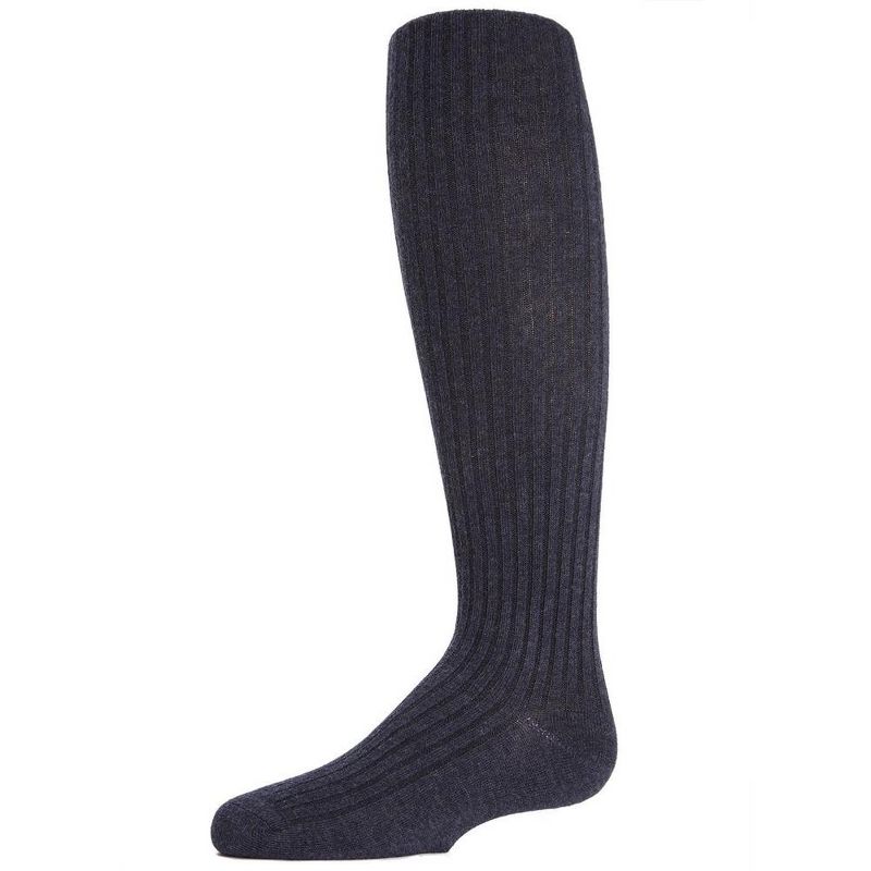 Memoi Girls Ribbed Cotton Blend Sweater Tights