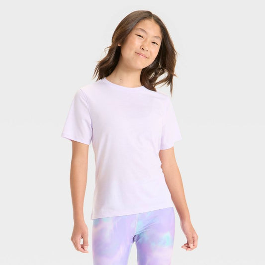 Girls' Short Sleeve T-Shirt - All In Motion™ Lilac Purple