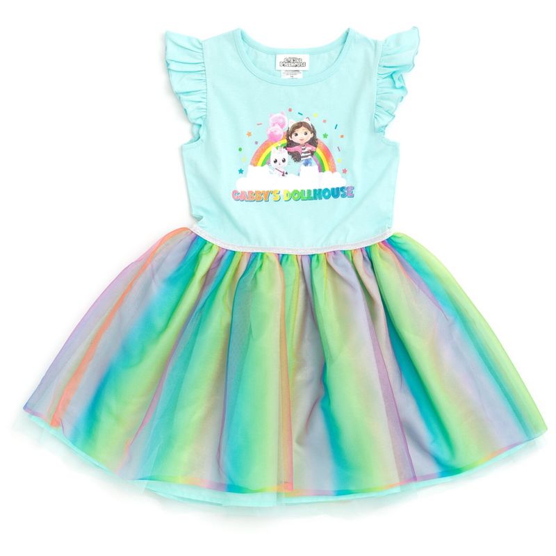 Dreamworks Gabby's Dollhouse Gabby Pandy Paws Girls Tulle Dress Toddler to Big Kid