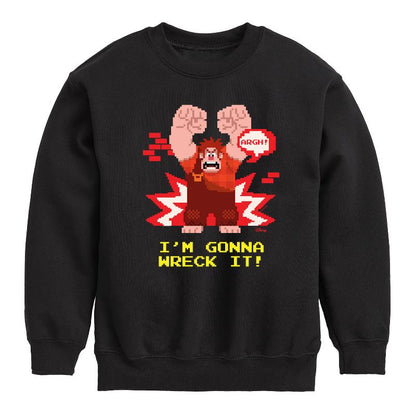 Boys' - Disney - I'm Gonna Wreck It Graphic Long Sleeve Fleece Sweatshirt