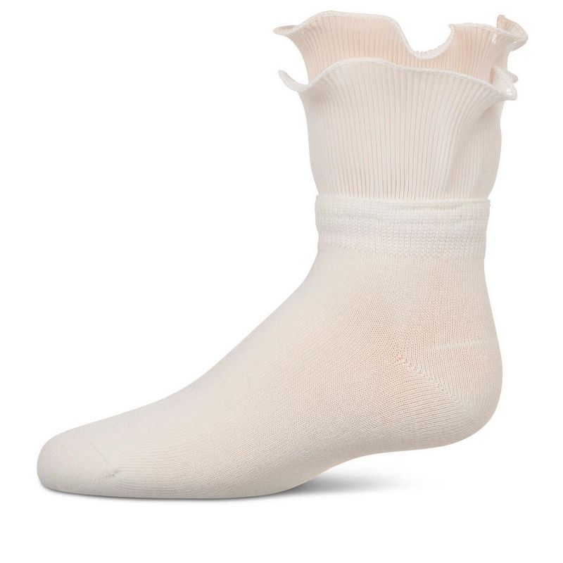 Memoi Girls' Dual Layer Ruffle Anklet Socks