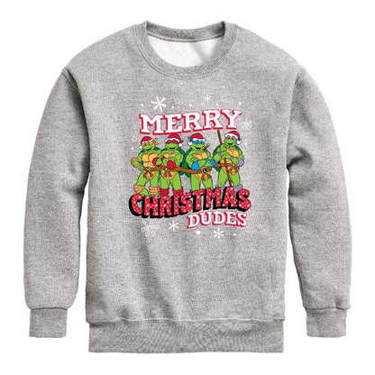 Boys' - Teenage Mutant Ninja Turtles - Merry Christmas Dude Graphic Long Sleeve Fleece Sweatshirt