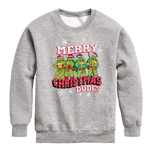 Boys' - Teenage Mutant Ninja Turtles - Merry Christmas Dude Graphic Long Sleeve Fleece Sweatshirt