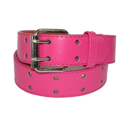 CTM Kids' Leather Two Hole Jean Belt (Pack of 2)