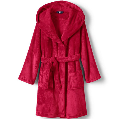 Lands' End Kids Hooded Fleece Solid Robe