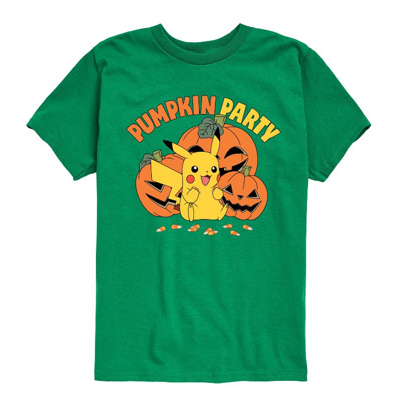 تي شيرت جرافيكي بأكمام قصيرة لحفلة هالوين اليقطين للأولاد - بوكيمون - بيكاتشو