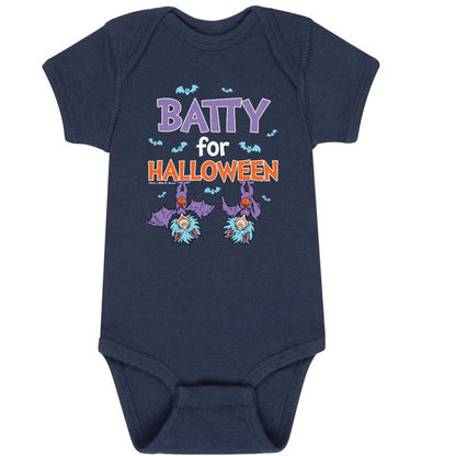 Boys' - Dr. Seuss - Batty For Halloween Thing 1 and Thing 2 Baby One Piece