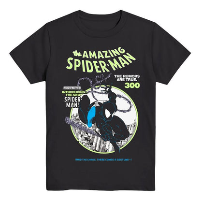 Seven Times Six The Amazing Spider-Man Shirt Boy's The Rumors Are True Short Sleeve Top Black
