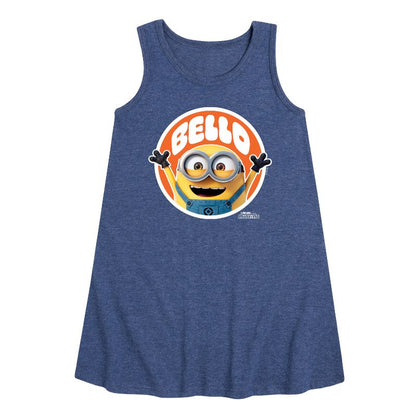 Girls' - Despicable Me Minions - Hello Bello Minion Graphic Sleeveless Aline Dress