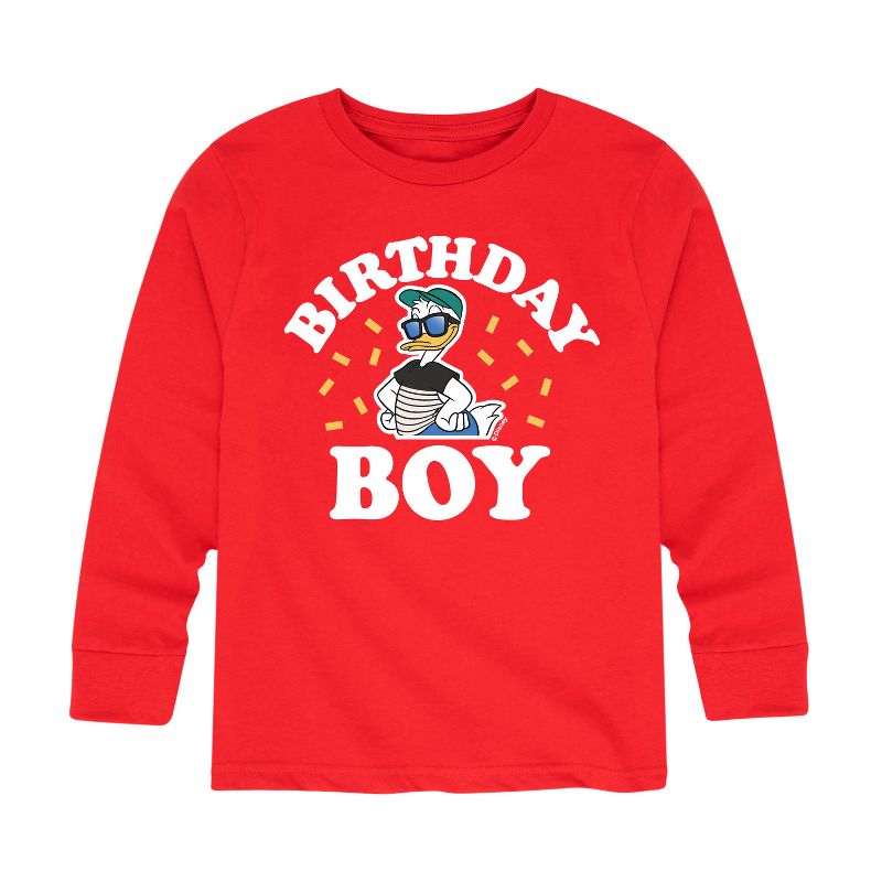 Boys' - Disney - Birthday Boy Donald Long Sleeve Graphic T-Shirt