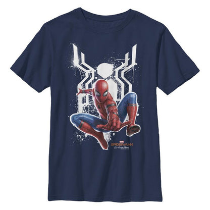 Boy's Marvel Spider-Man: Far From Home Logo Splatter T-Shirt