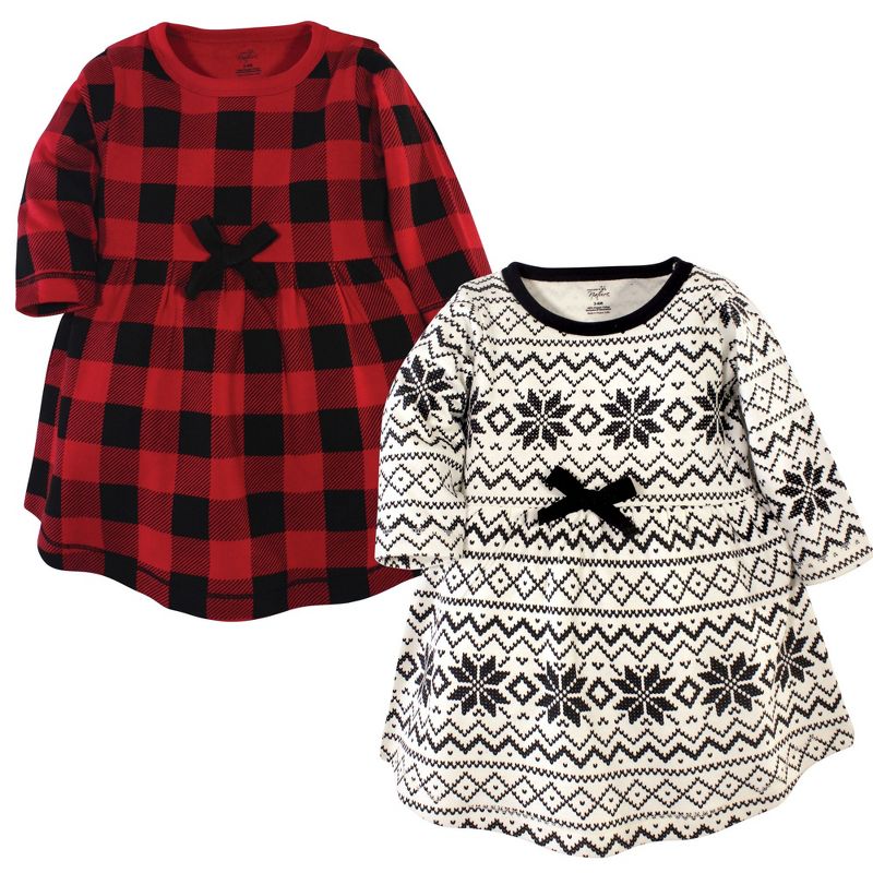 Luvable Friends Touched by Nature Long-Sleeve Dresses 2pk