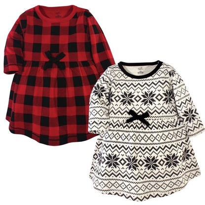 Luvable Friends Touched by Nature Long-Sleeve Dresses 2pk