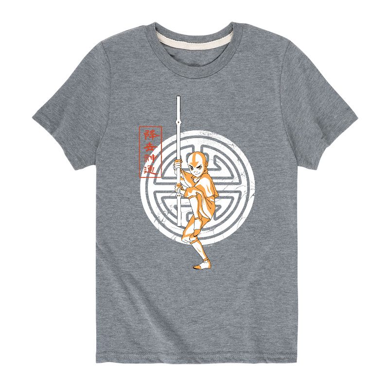 Boys' - Avatar: The Last Airbender - Aang Crest Short Sleeve Graphic T-Shirt