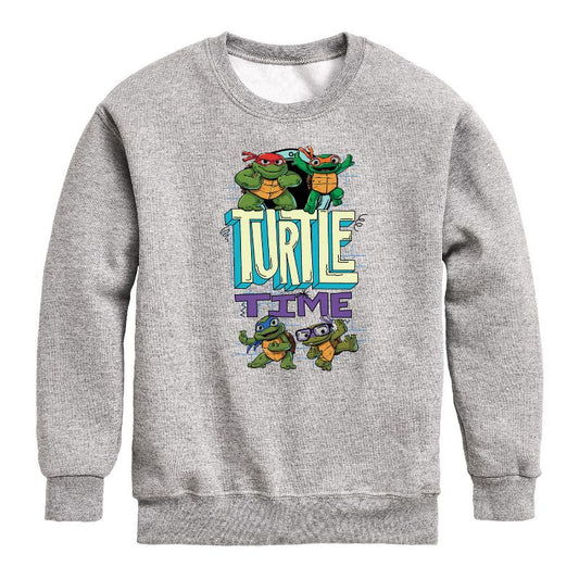 Boys' - Teenage Mutant Ninja Turtles Mutant Mayhem - Turtle Time Graphic Long Sleeve Fleece Sweatshirt