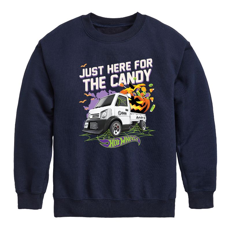 Boys' - Hot Wheels - Halloween Graphic Long Sleeve Fleece Sweatshirt