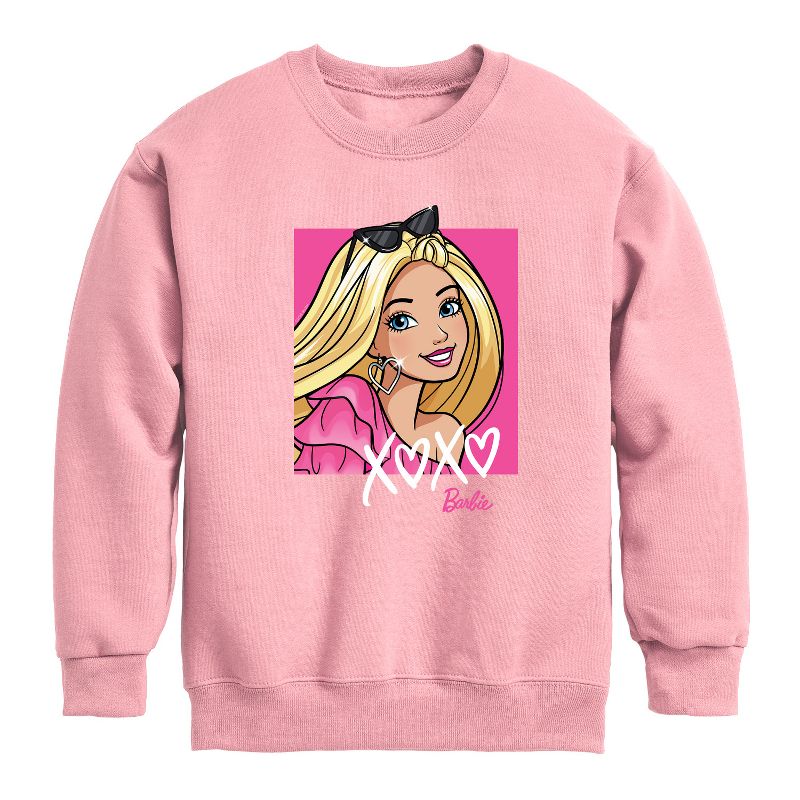 Boys' - Barbie - Xoxo Barbie Graphic Long Sleeve Fleece Sweatshirt