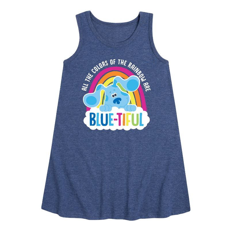 Girls' - Blue's Clues & You! - All The Colors Of The Rainbow Are Beautiful Graphic Sleeveless Aline Dress