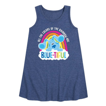 Girls' - Blue's Clues & You! - All The Colors Of The Rainbow Are Beautiful Graphic Sleeveless Aline Dress